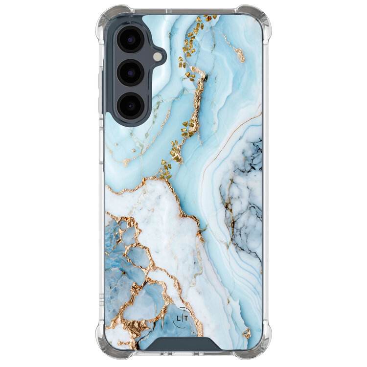 Leuke Telefoonhoesjes Samsung Galaxy A16 shockproof case - Marmer babyblauw