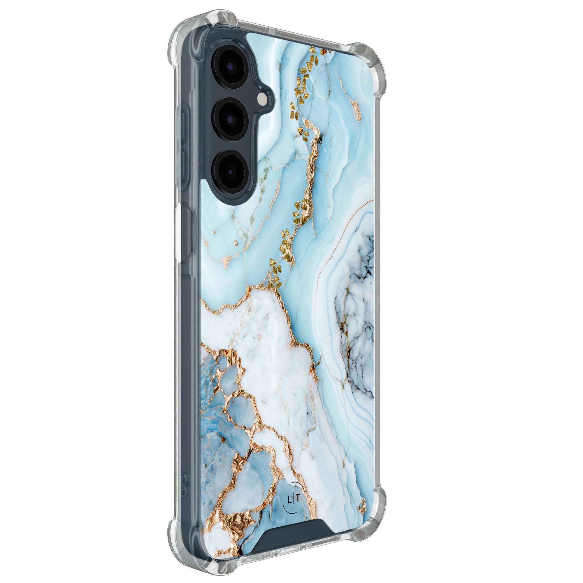 Leuke Telefoonhoesjes Samsung Galaxy A16 shockproof case - Marmer babyblauw
