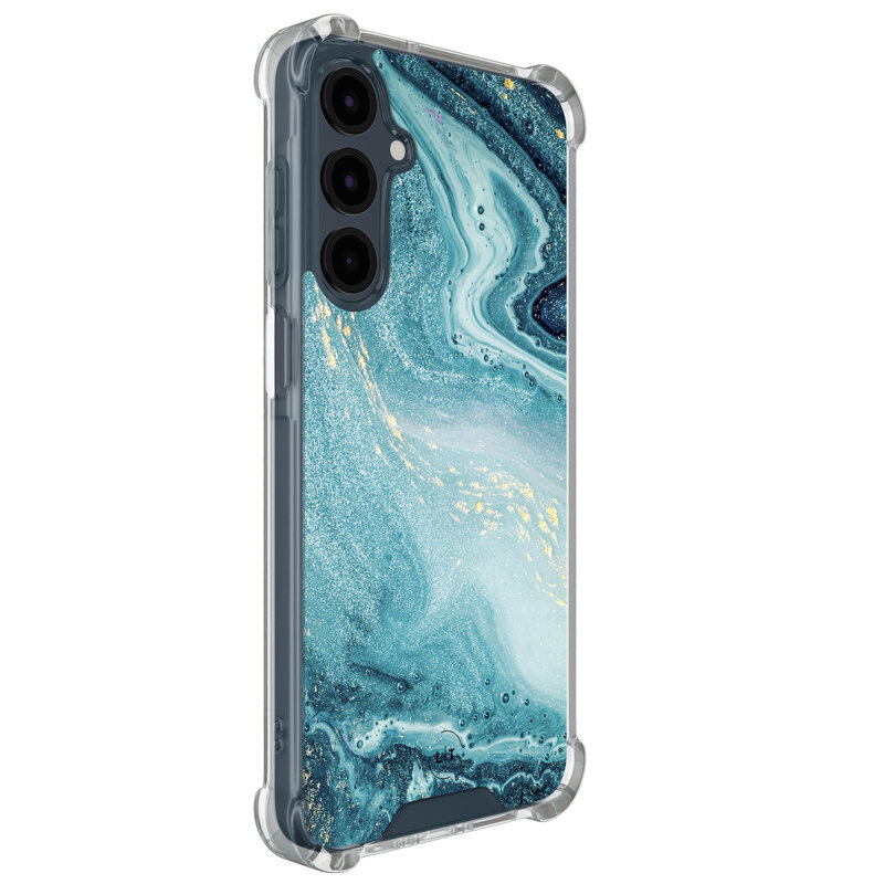 Leuke Telefoonhoesjes Samsung Galaxy A16 shockproof case - Marmer blauw