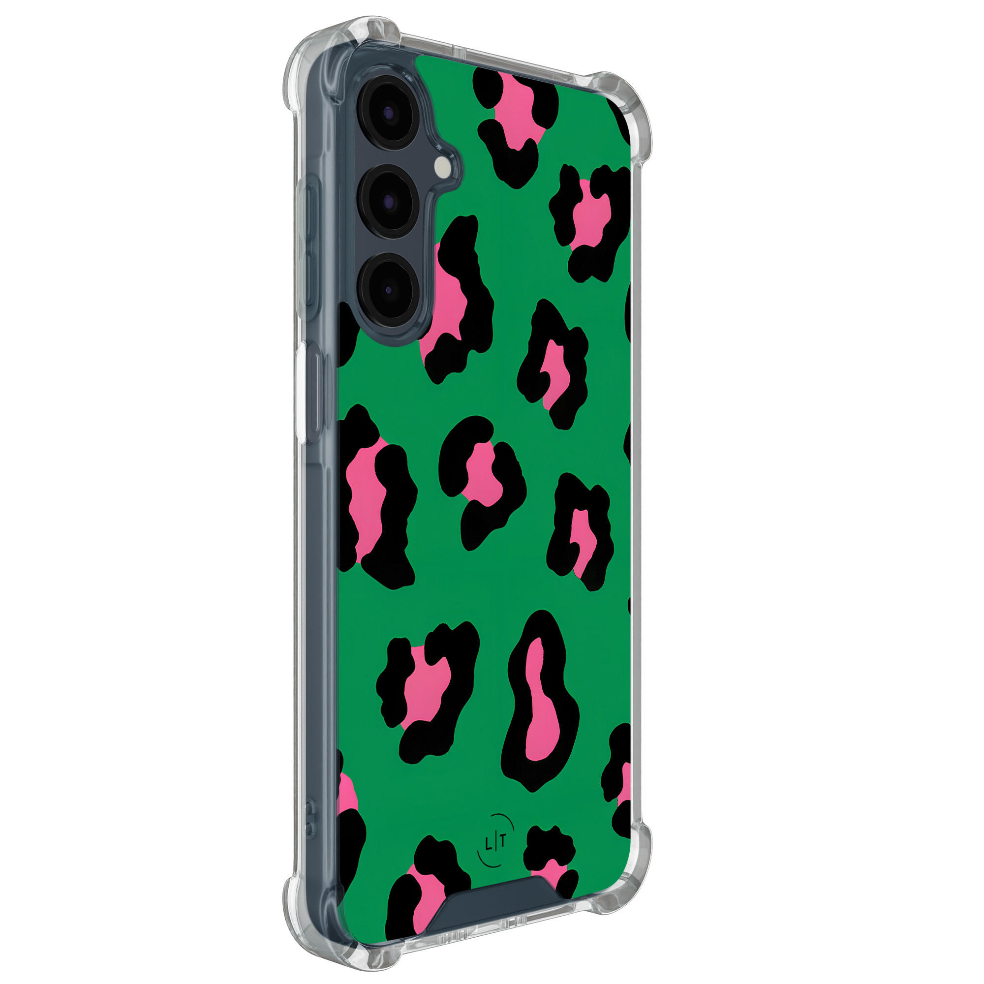Leuke Telefoonhoesjes Samsung Galaxy A16 shockproof case - Luipaard groen roze
