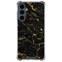 Leuke Telefoonhoesjes Samsung Galaxy A16 shockproof case - Marmer zwart goud