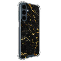 Leuke Telefoonhoesjes Samsung Galaxy A16 shockproof case - Marmer zwart goud