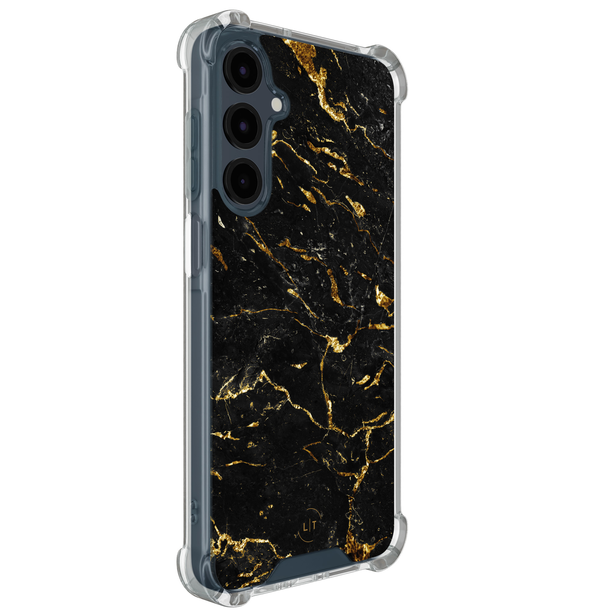 Leuke Telefoonhoesjes Samsung Galaxy A16 shockproof case - Marmer zwart goud