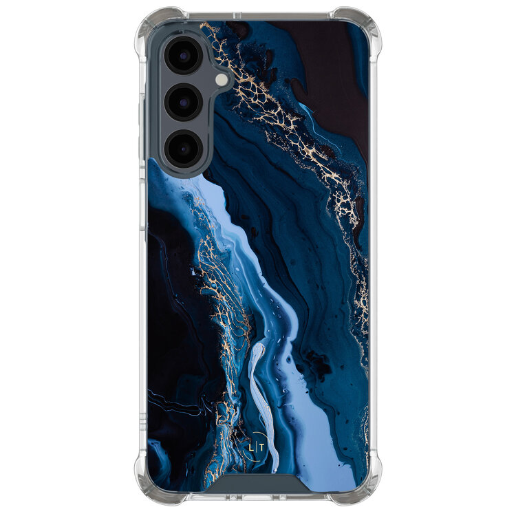 Leuke Telefoonhoesjes Samsung Galaxy A16 shockproof case - Marmer lagoon blauw