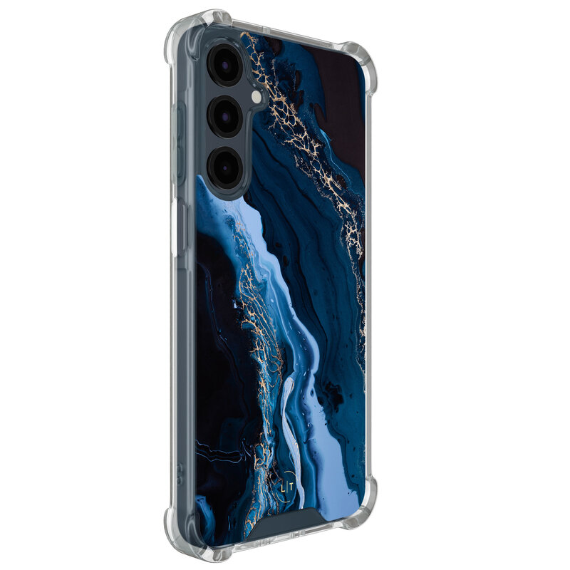 Leuke Telefoonhoesjes Samsung Galaxy A16 shockproof case - Marmer lagoon blauw