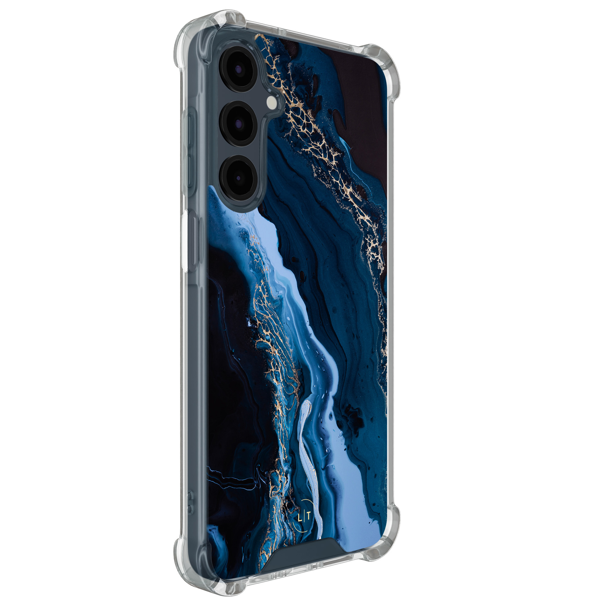 Leuke Telefoonhoesjes Samsung Galaxy A16 shockproof case - Marmer lagoon blauw