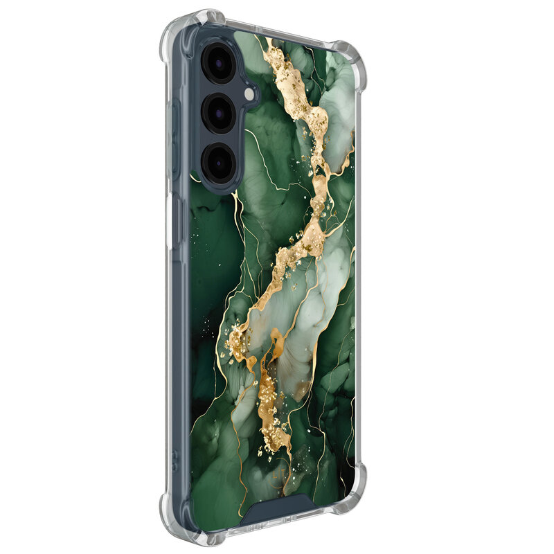 Leuke Telefoonhoesjes Samsung Galaxy A16 shockproof case - Marmer groen goud