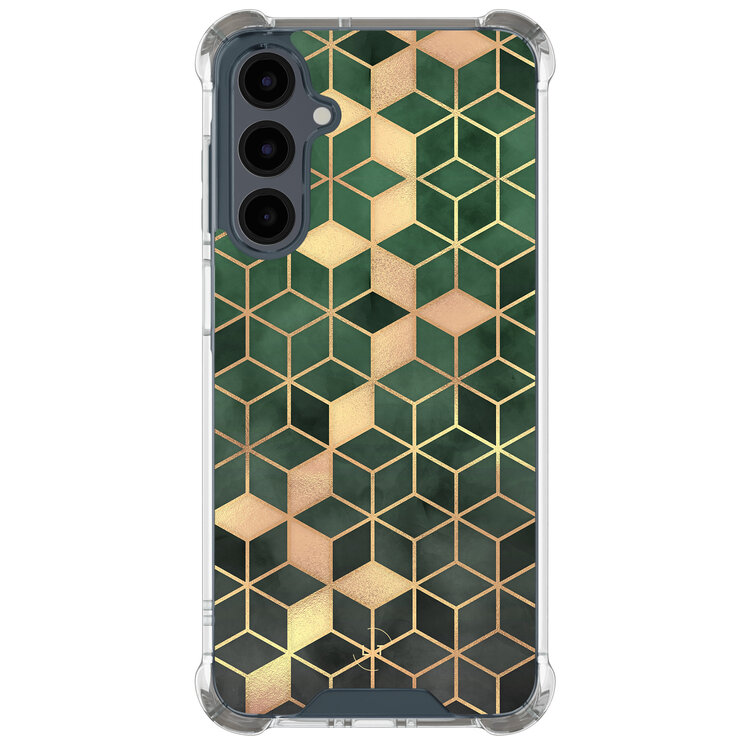 Leuke Telefoonhoesjes Samsung Galaxy A16 shockproof case - Kubus groen