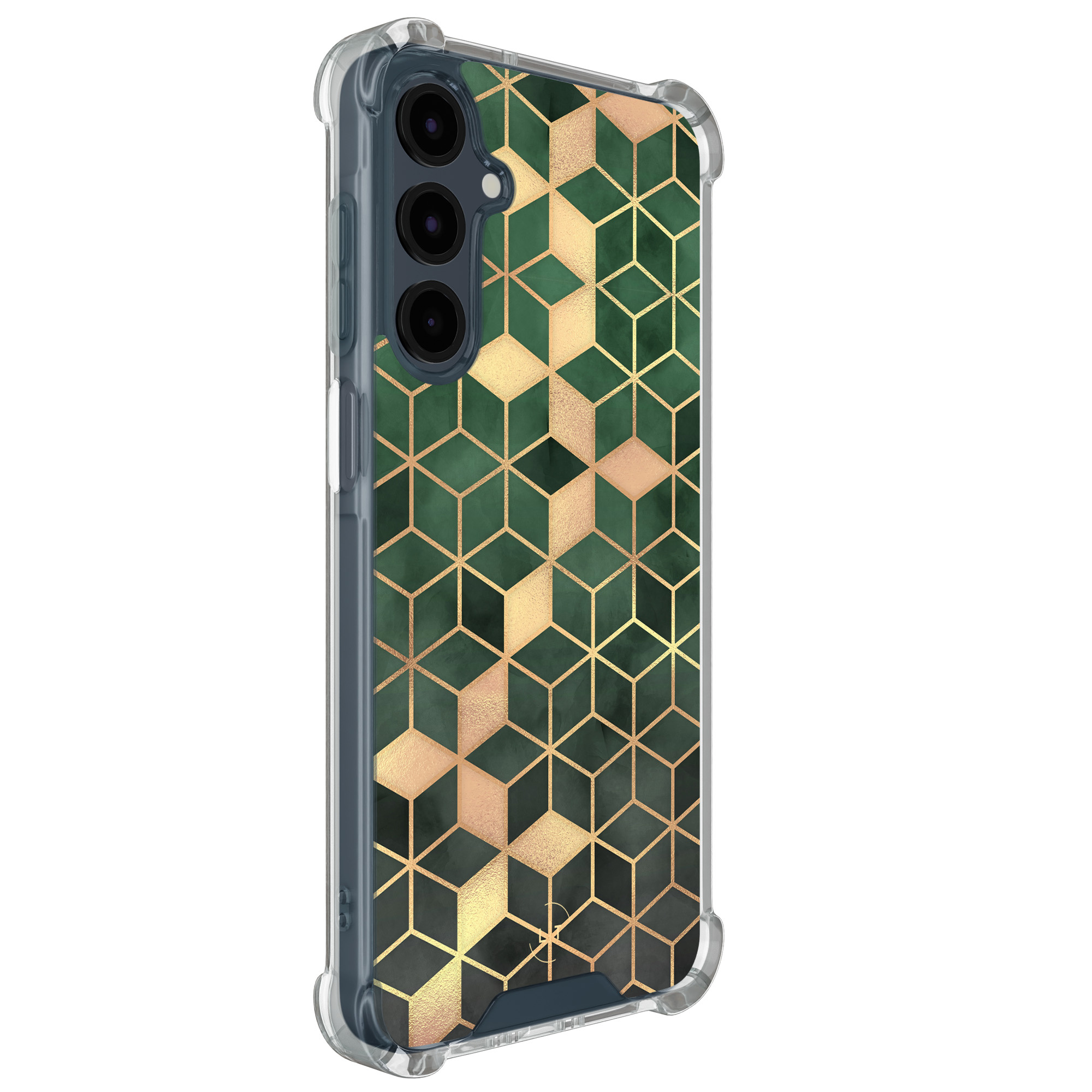 Leuke Telefoonhoesjes Samsung Galaxy A16 shockproof case - Kubus groen