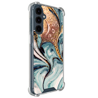 Leuke Telefoonhoesjes Samsung Galaxy A16 shockproof case - Marmer blauw goud