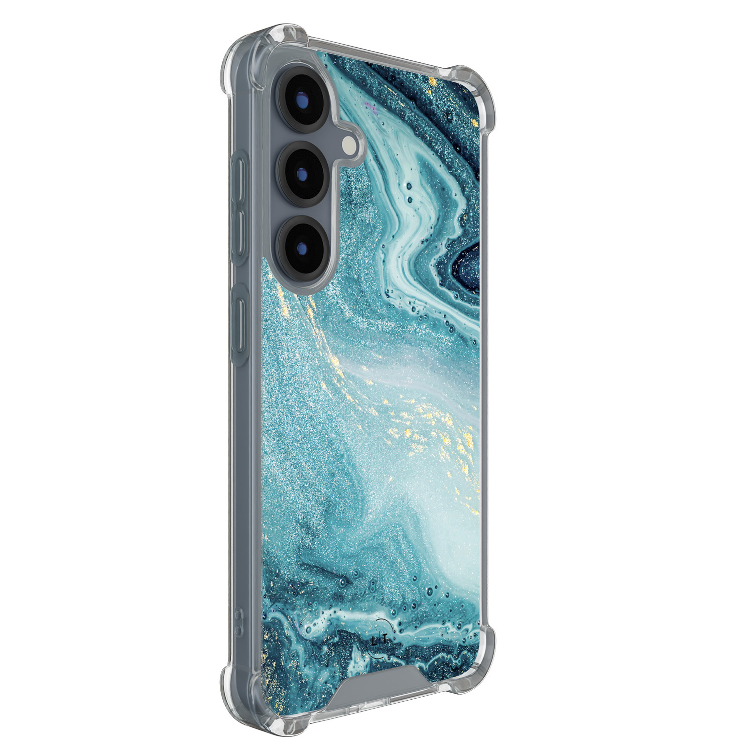 Leuke Telefoonhoesjes Samsung Galaxy S25 shockproof case - Marmer blauw