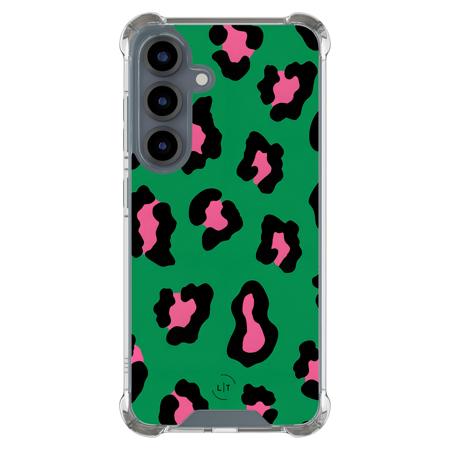 Leuke Telefoonhoesjes Samsung Galaxy S25 shockproof case - Luipaard groen roze