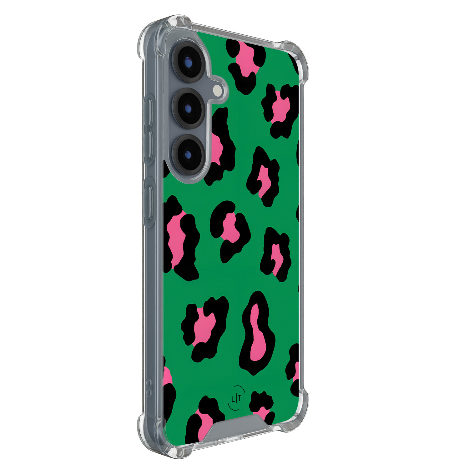 Leuke Telefoonhoesjes Samsung Galaxy S25 shockproof case - Luipaard groen roze