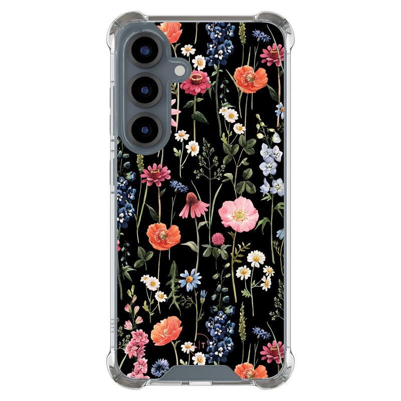Leuke Telefoonhoesjes Samsung Galaxy S25 shockproof case - Dark flowers