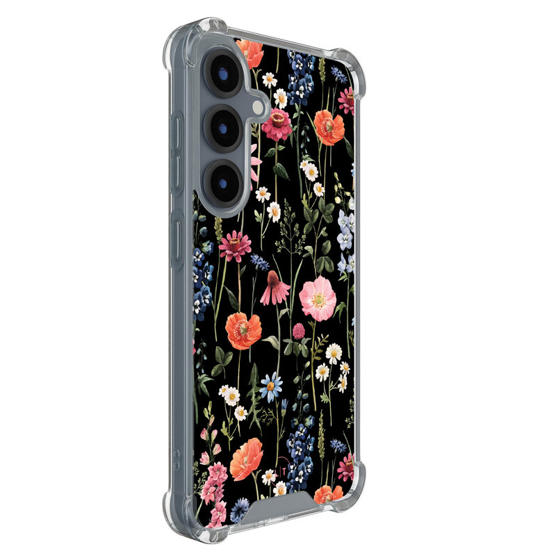 Leuke Telefoonhoesjes Samsung Galaxy S25 shockproof case - Dark flowers