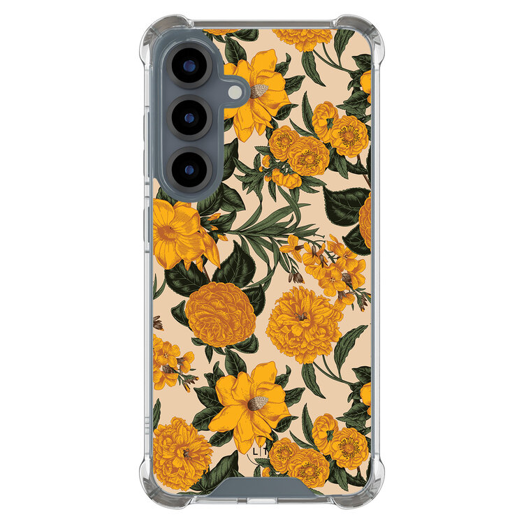 Leuke Telefoonhoesjes Samsung Galaxy S25 shockproof case - Retro flowers