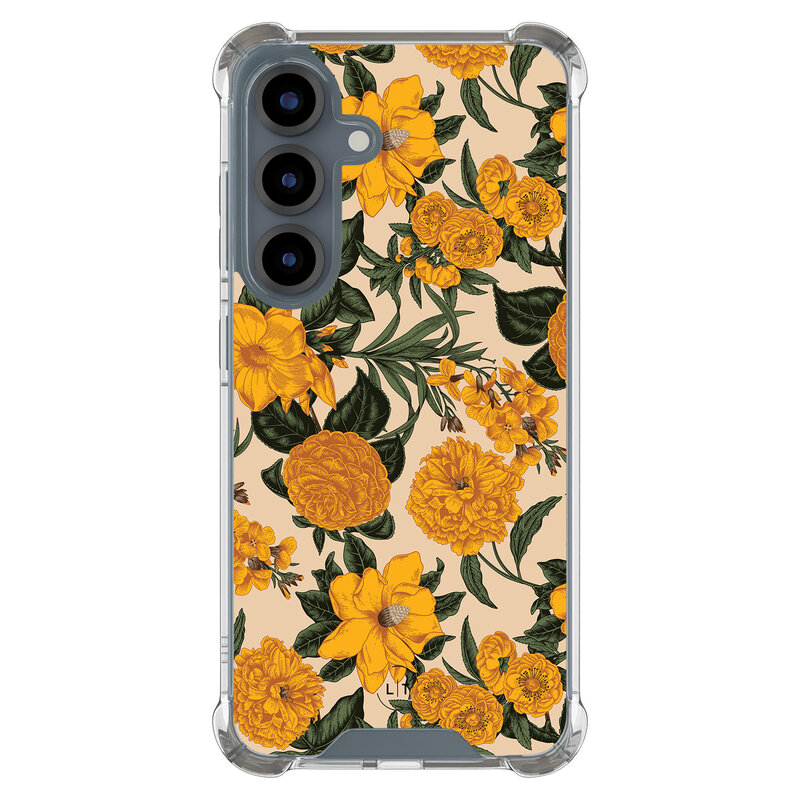 Leuke Telefoonhoesjes Samsung Galaxy S25 shockproof case - Retro flowers