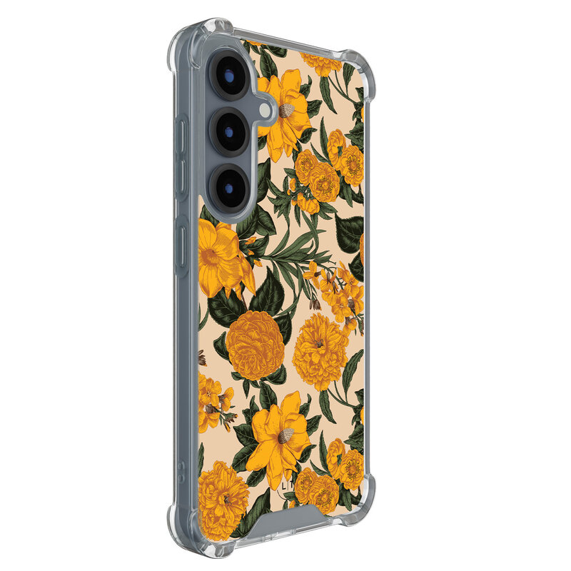 Leuke Telefoonhoesjes Samsung Galaxy S25 shockproof case - Retro flowers