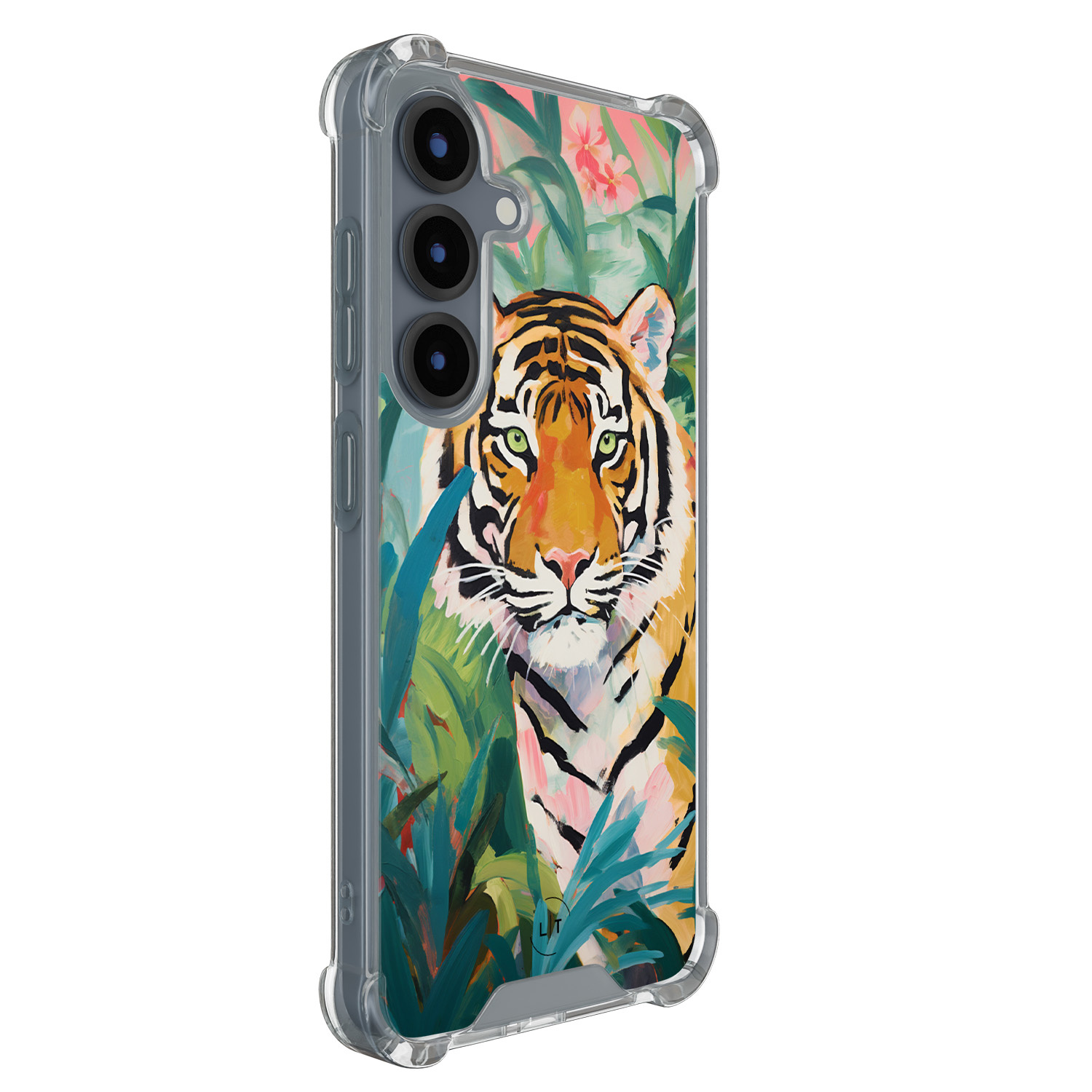 Leuke Telefoonhoesjes Samsung Galaxy S25 shockproof case - Tijger in de jungle