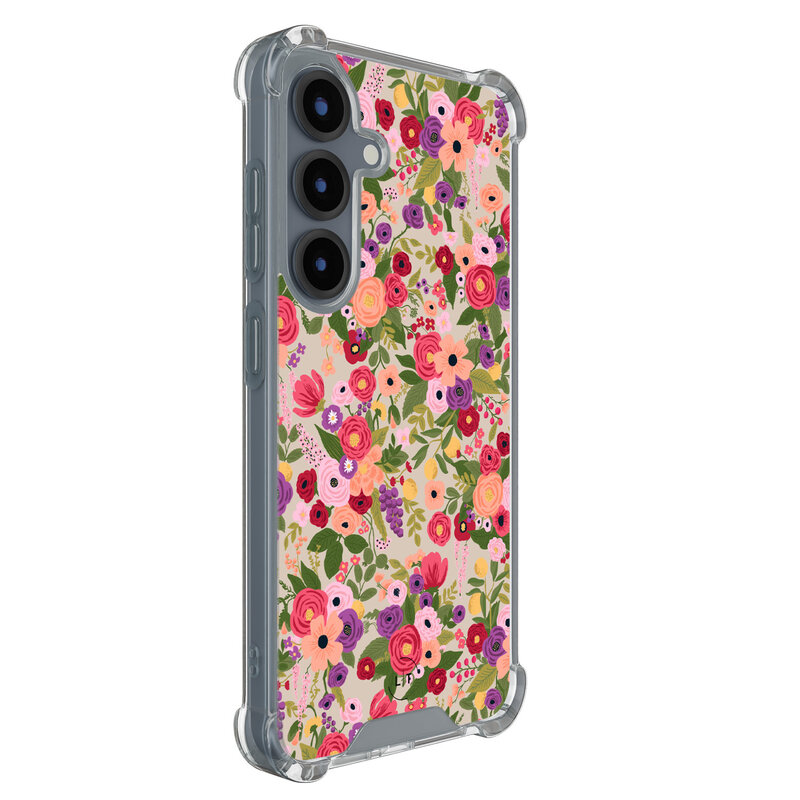 Leuke Telefoonhoesjes Samsung Galaxy S25 shockproof case - Floral garden