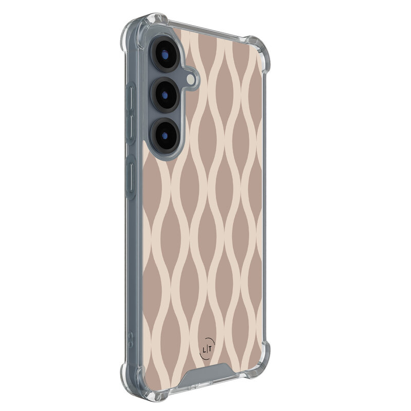 Leuke Telefoonhoesjes Samsung Galaxy S25 shockproof case - Abstract beige