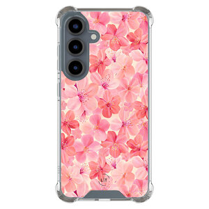 Leuke Telefoonhoesjes Samsung Galaxy S25 shockproof case - Pink flowers