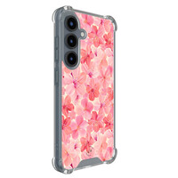 Leuke Telefoonhoesjes Samsung Galaxy S25 shockproof case - Pink flowers
