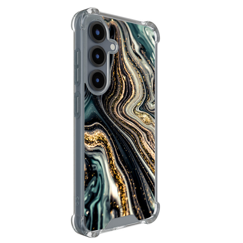 Leuke Telefoonhoesjes Samsung Galaxy S25 shockproof case - Marmer swirl