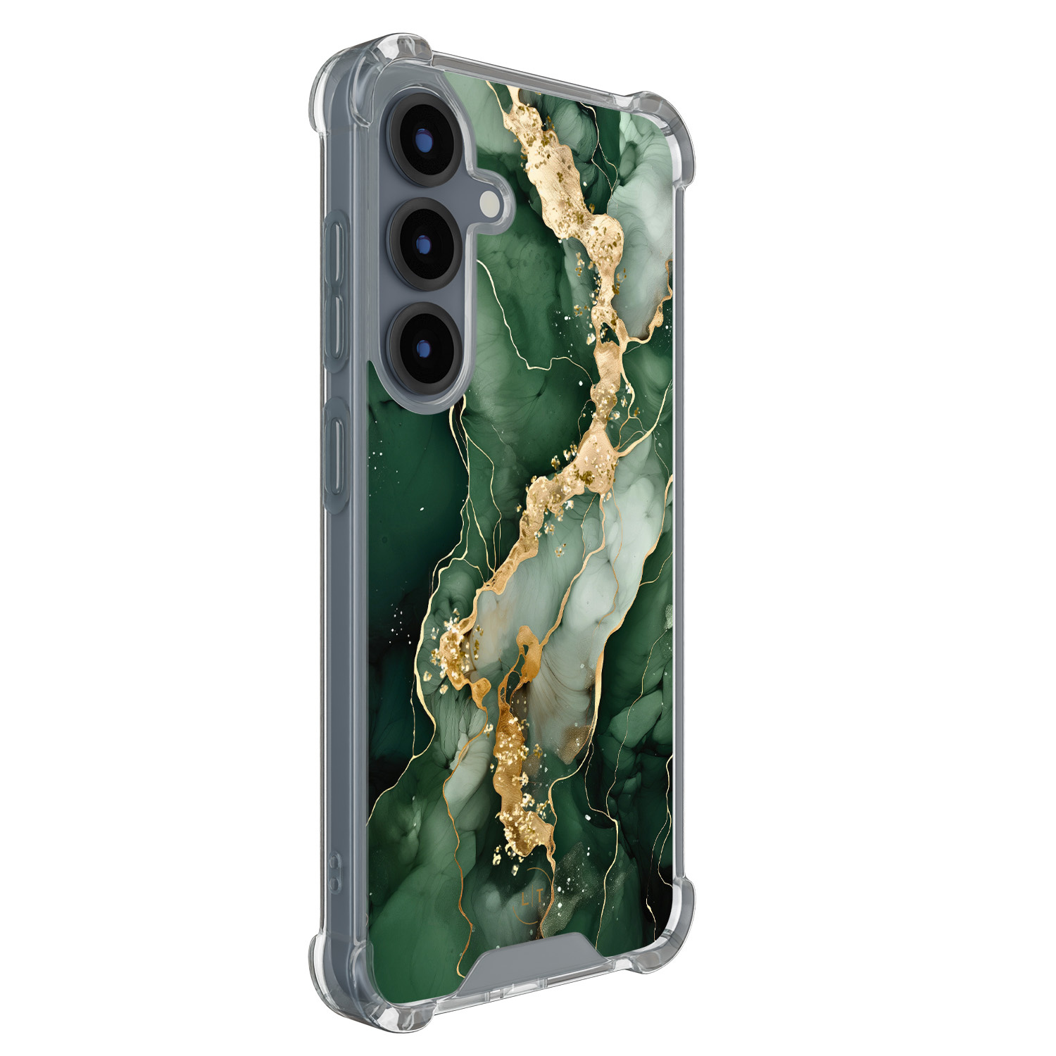 Leuke Telefoonhoesjes Samsung Galaxy S25 shockproof case - Marmer groen goud