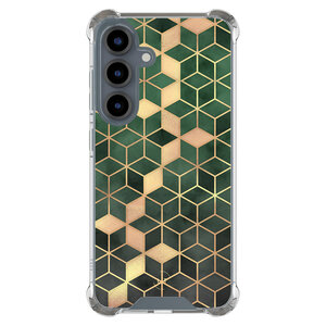 Leuke Telefoonhoesjes Samsung Galaxy S25 shockproof case - Kubus groen