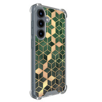 Leuke Telefoonhoesjes Samsung Galaxy S25 shockproof case - Kubus groen