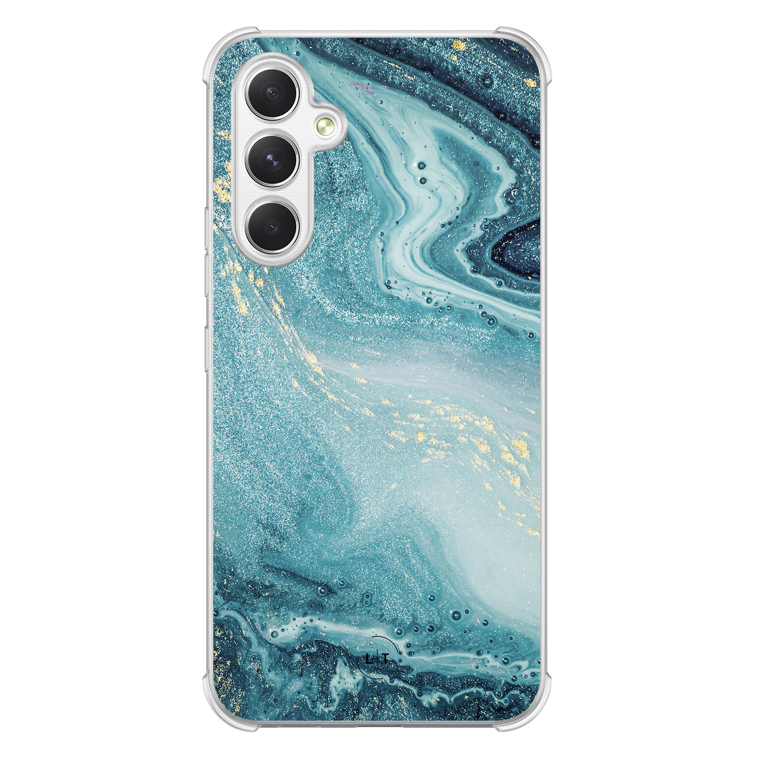 Leuke Telefoonhoesjes Samsung Galaxy A54 shockproof case - Marmer blauw