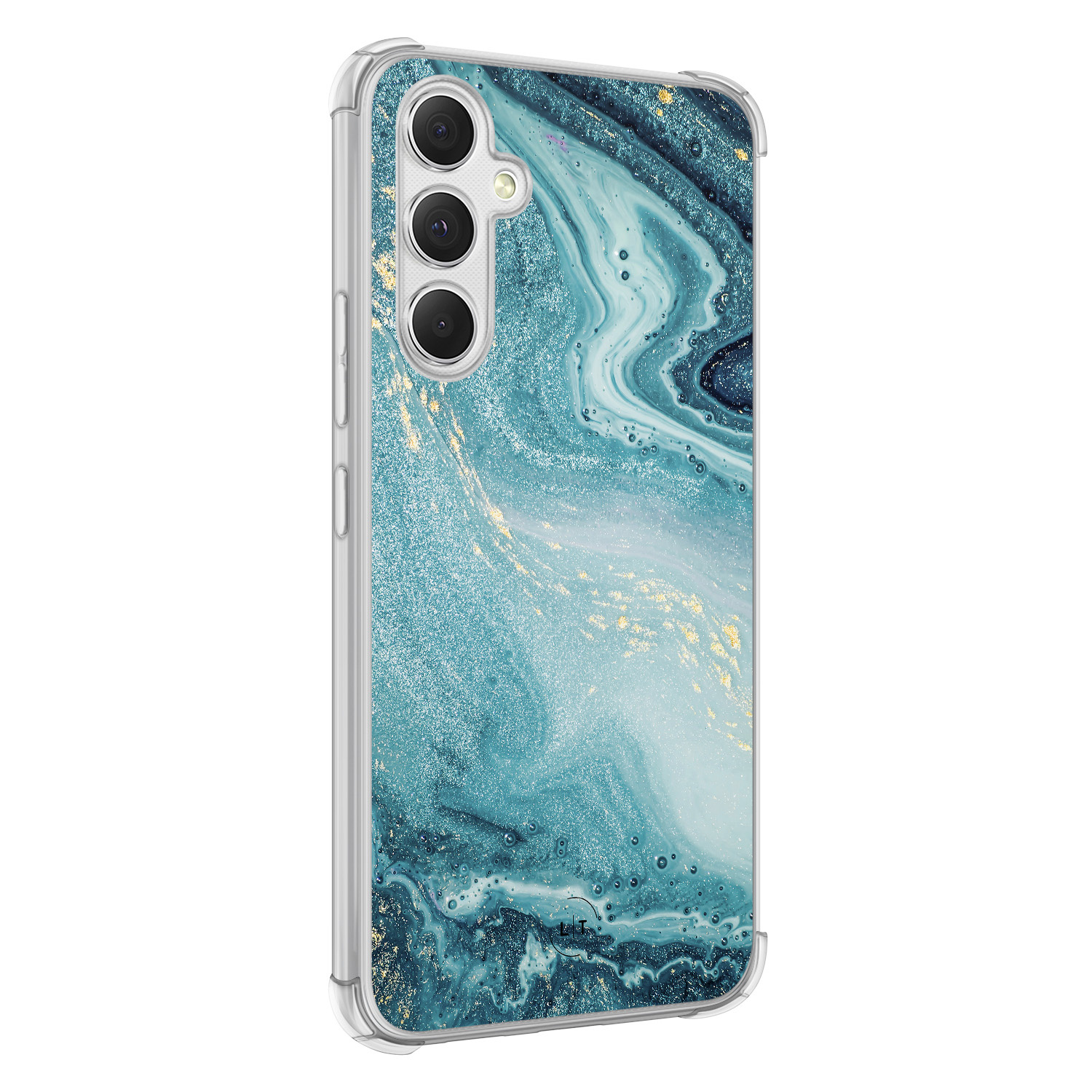 Leuke Telefoonhoesjes Samsung Galaxy A54 shockproof case - Marmer blauw