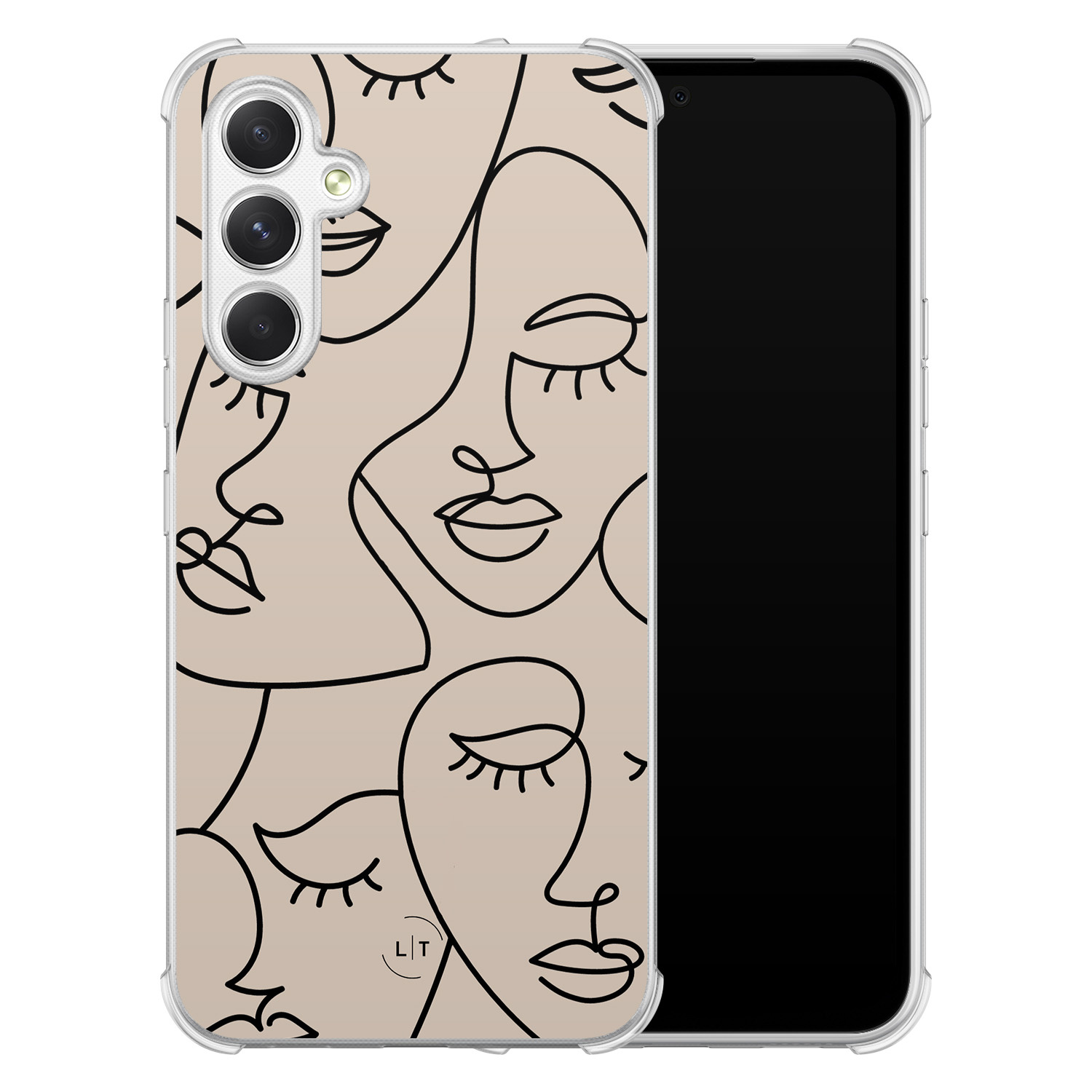 Leuke Telefoonhoesjes Samsung Galaxy A54 shockproof case - Abstract faces