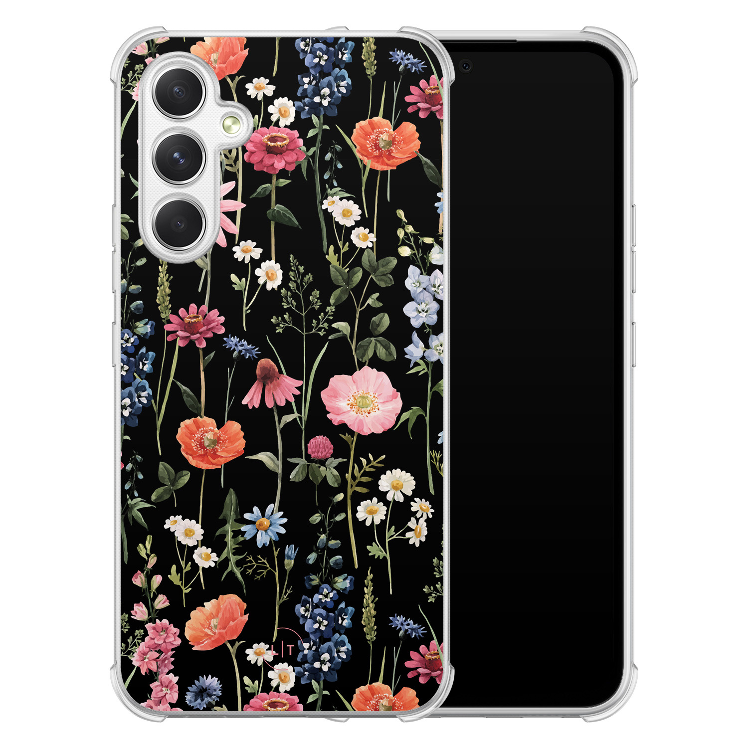 Leuke Telefoonhoesjes Samsung Galaxy A54 shockproof case - Dark flowers