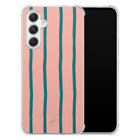 Leuke Telefoonhoesjes Samsung Galaxy A54 shockproof case - Pink flow