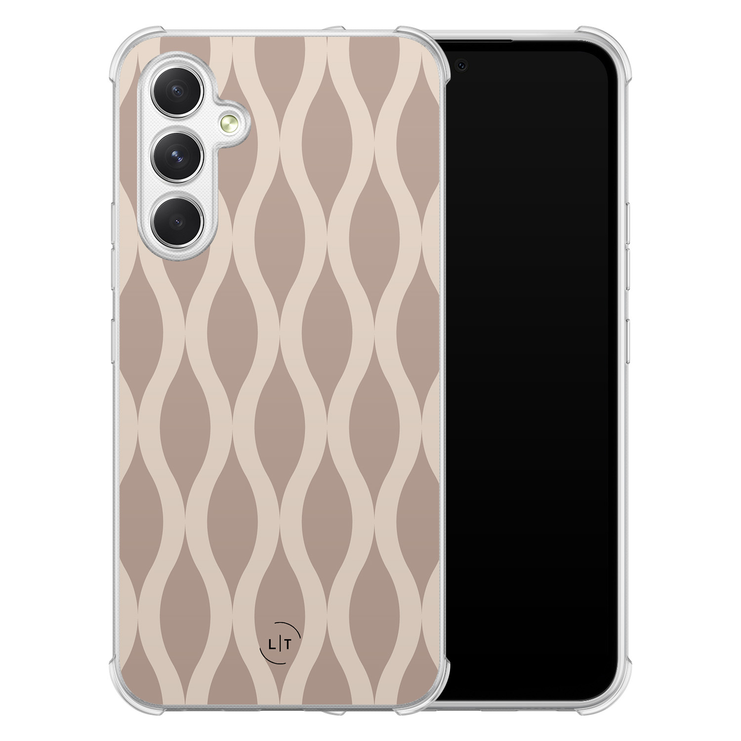 Leuke Telefoonhoesjes Samsung Galaxy A54 shockproof case - Abstract beige