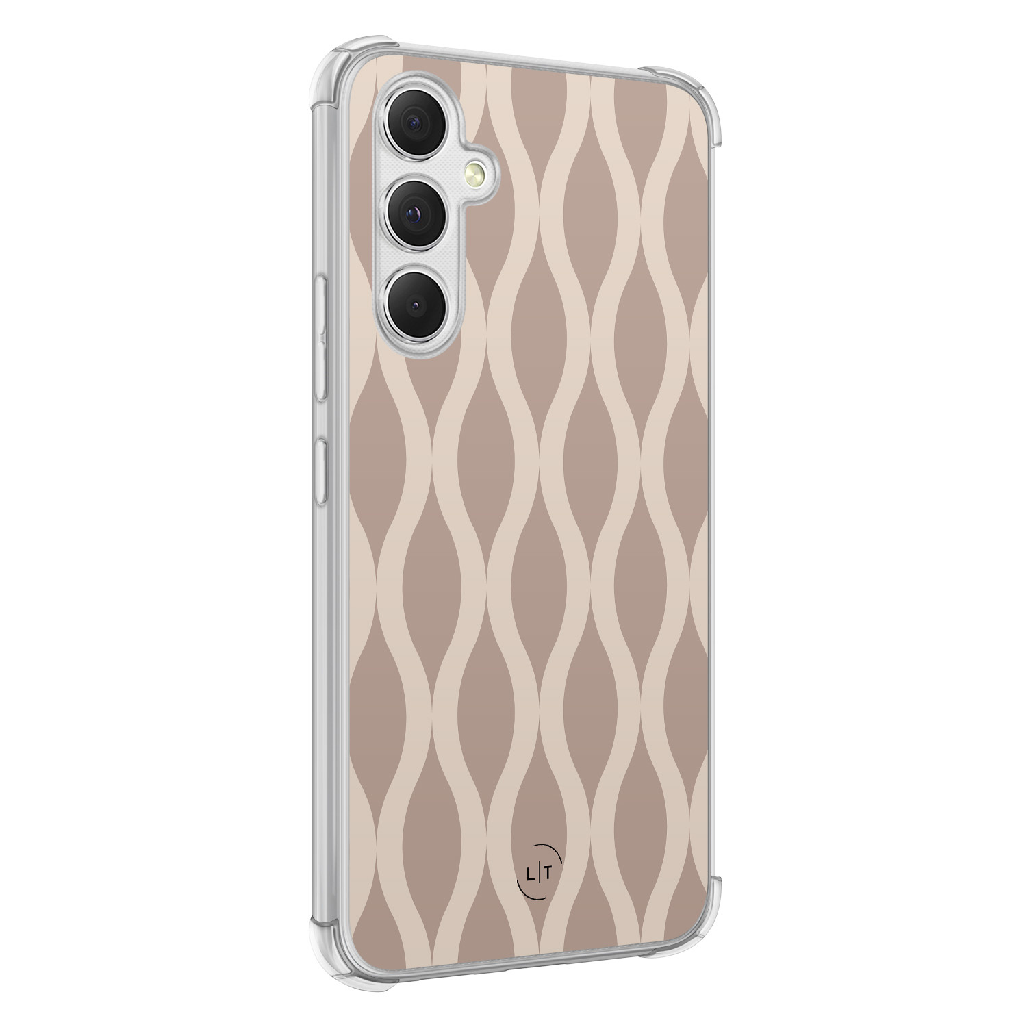 Leuke Telefoonhoesjes Samsung Galaxy A54 shockproof case - Abstract beige