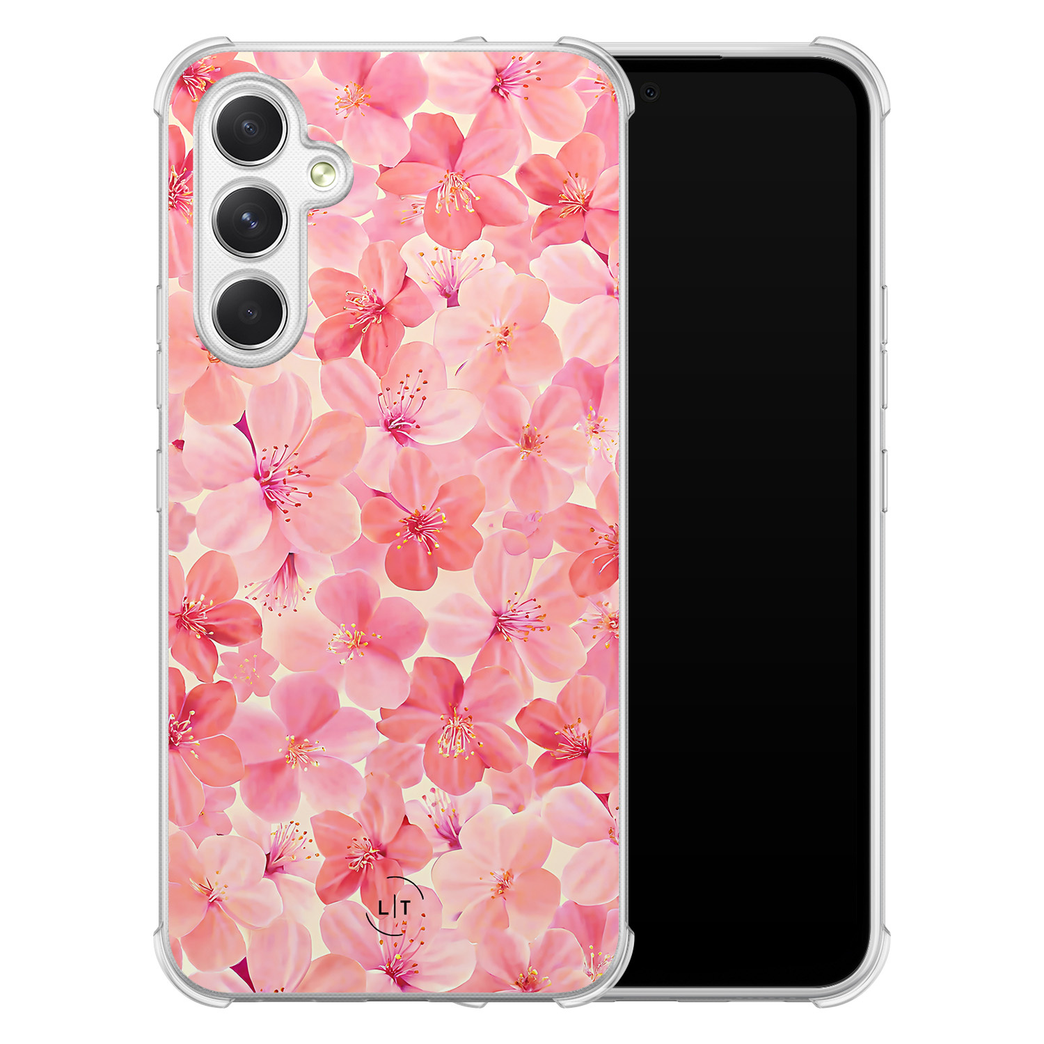 Leuke Telefoonhoesjes Samsung Galaxy A54 shockproof case - Pink flowers