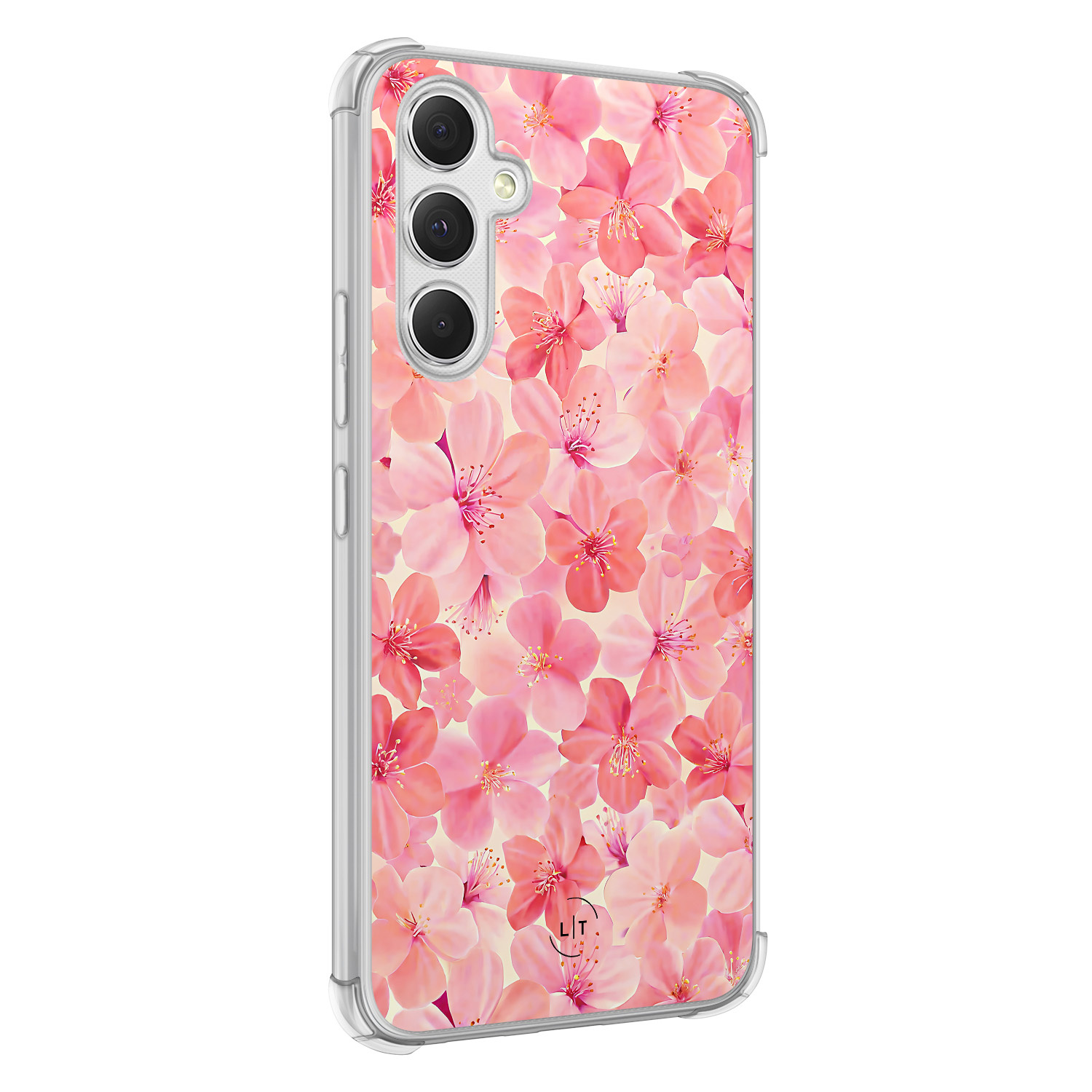 Leuke Telefoonhoesjes Samsung Galaxy A54 shockproof case - Pink flowers