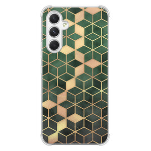 Leuke Telefoonhoesjes Samsung Galaxy A54 shockproof case - Kubus groen