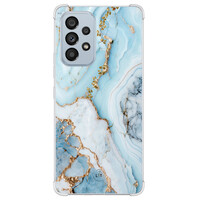 Leuke Telefoonhoesjes Samsung Galaxy A53 shockproof case - Marmer babyblauw