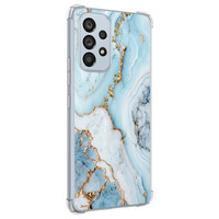 Leuke Telefoonhoesjes Samsung Galaxy A53 shockproof case - Marmer babyblauw