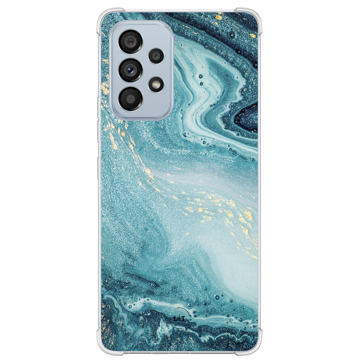 Leuke Telefoonhoesjes Samsung Galaxy A53 shockproof case - Marmer blauw