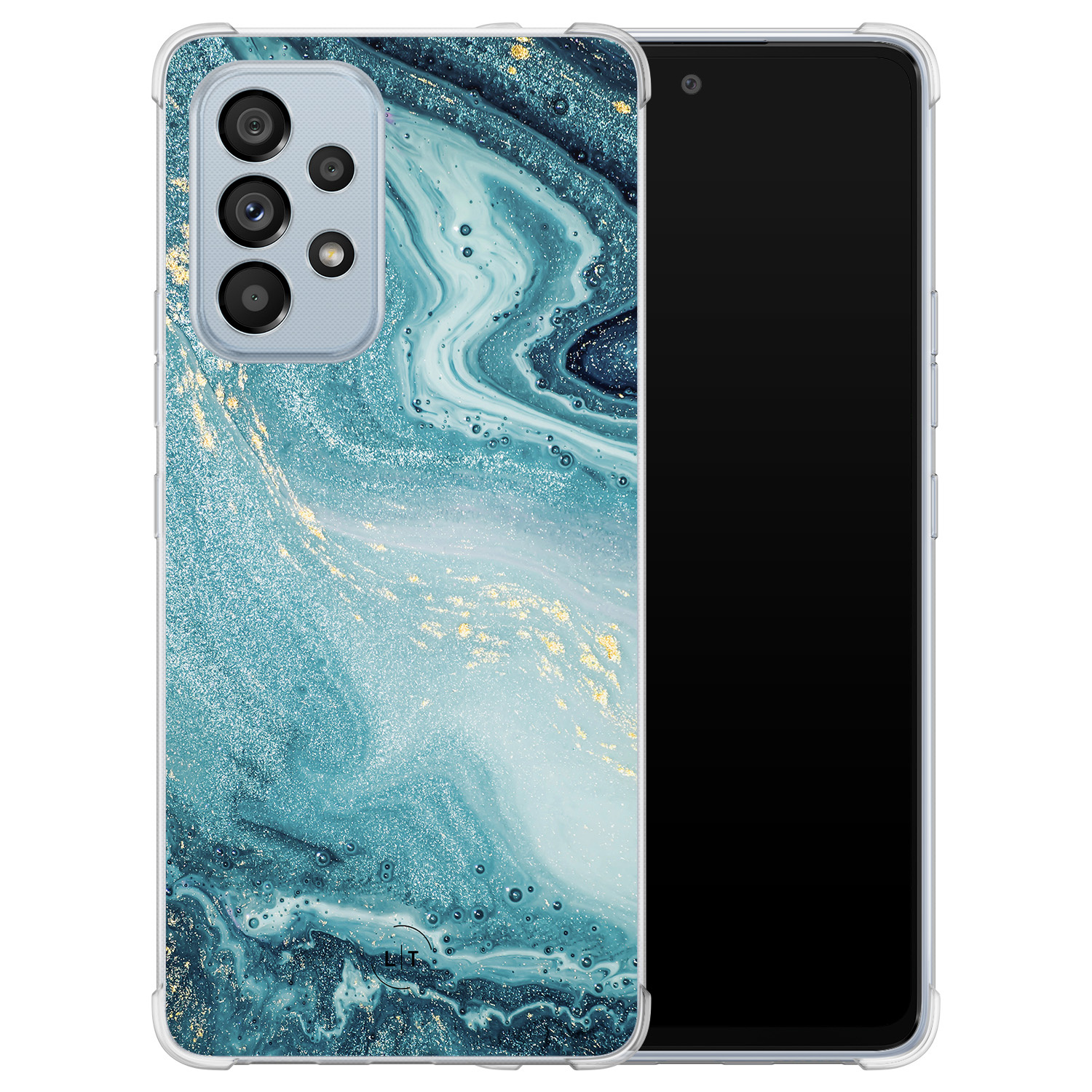 Leuke Telefoonhoesjes Samsung Galaxy A53 shockproof case - Marmer blauw