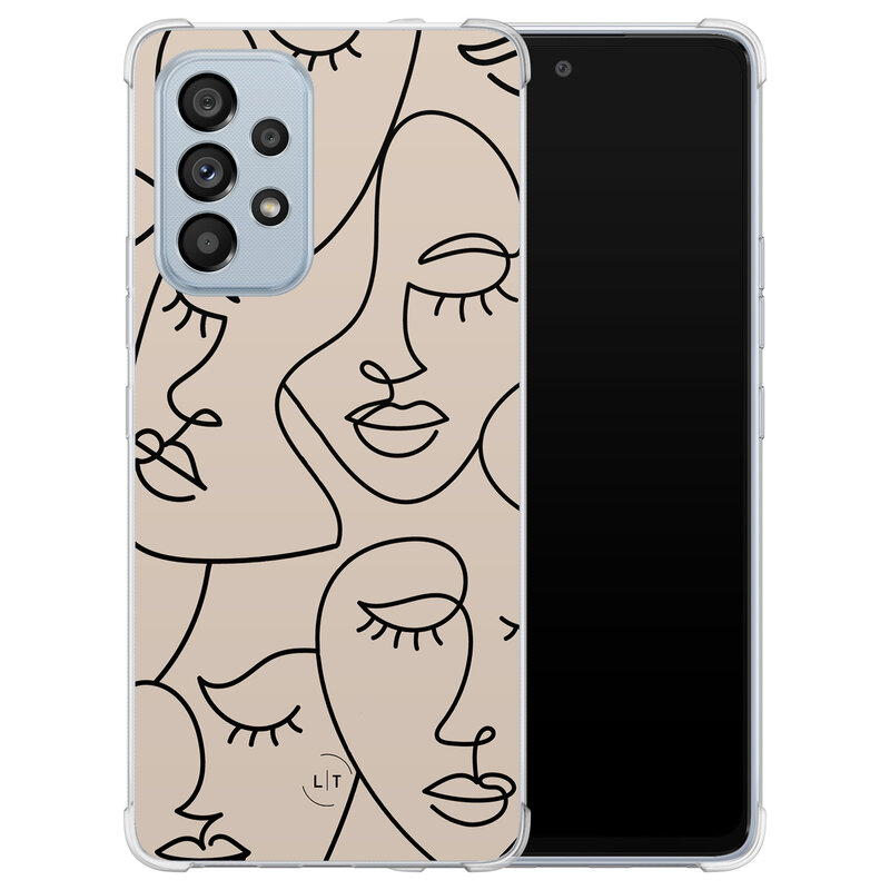 Leuke Telefoonhoesjes Samsung Galaxy A53 shockproof case - Abstract faces