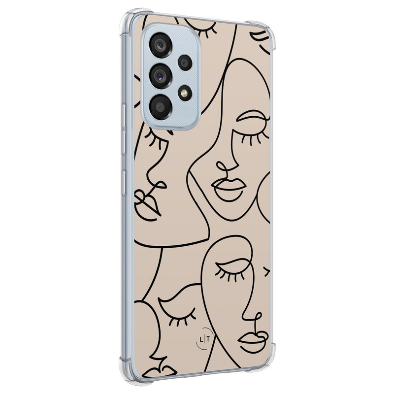Leuke Telefoonhoesjes Samsung Galaxy A53 shockproof case - Abstract faces