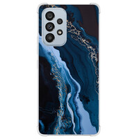 Leuke Telefoonhoesjes Samsung Galaxy A53 shockproof case - Marmer lagoon blauw