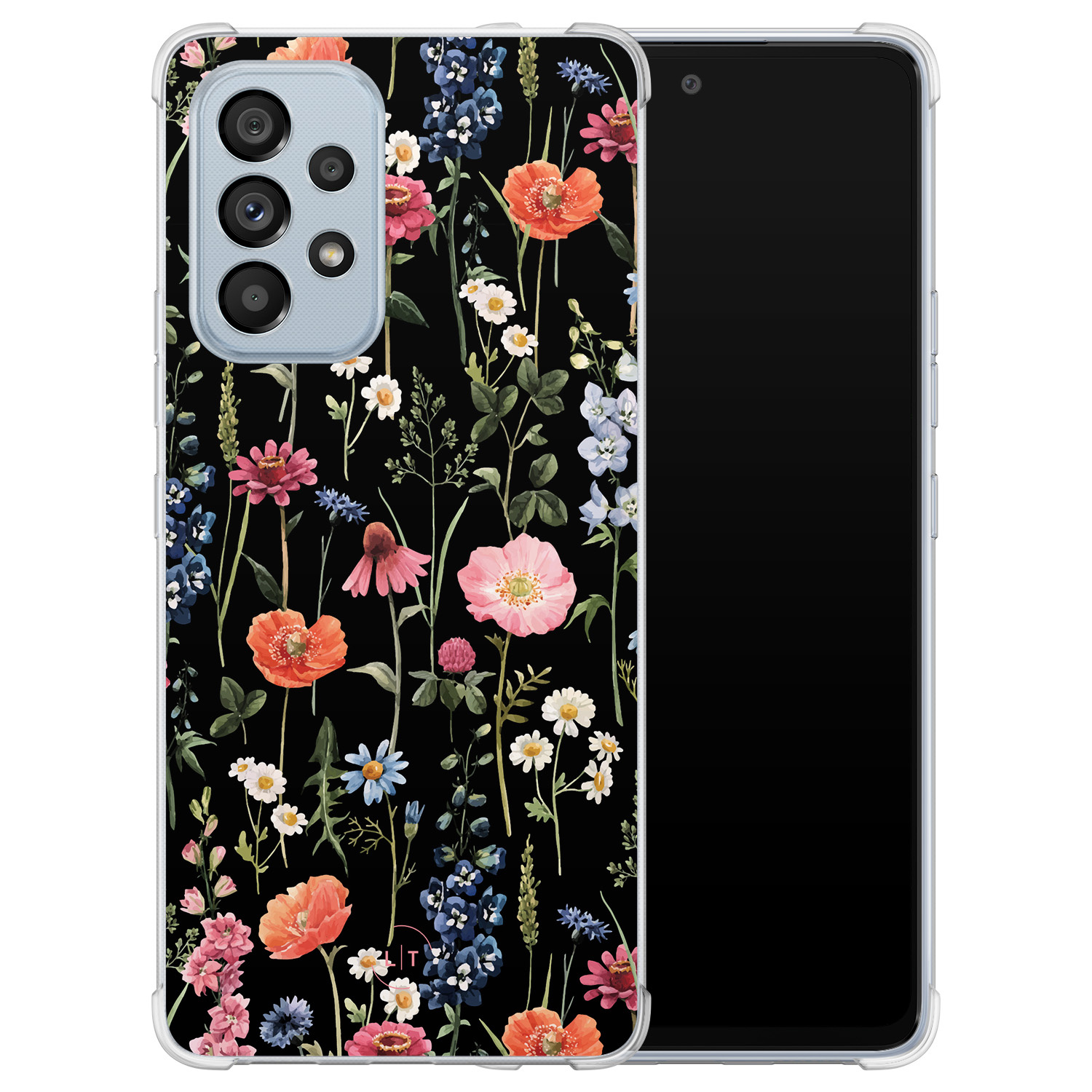 Leuke Telefoonhoesjes Samsung Galaxy A53 shockproof case - Dark flowers