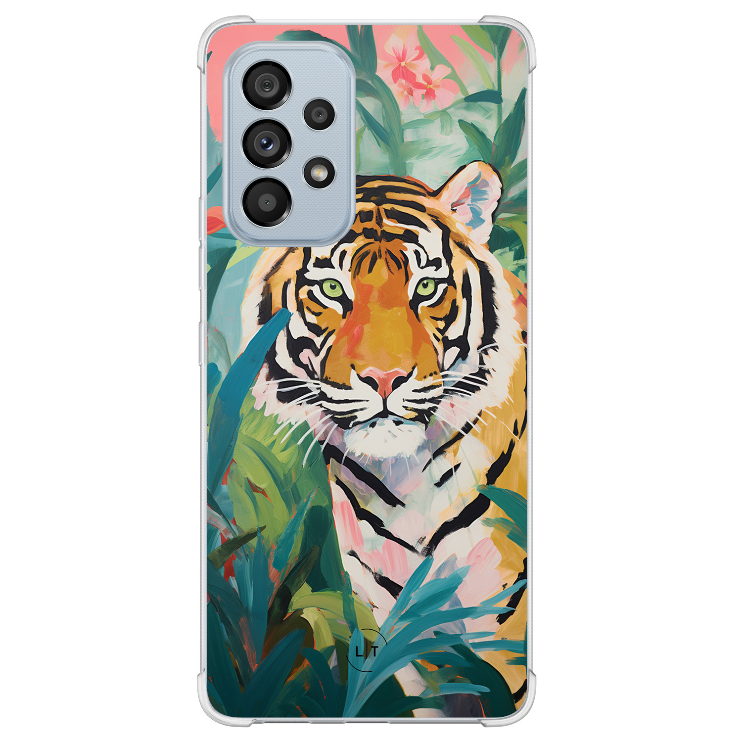 Leuke Telefoonhoesjes Samsung Galaxy A53 shockproof case - Tijger in de jungle